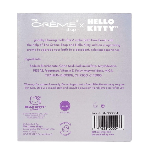 ✨The Crème Shop x Hello Kitty Hello Fizzy! Aromatherapy Bath Bomb Sugar Berry✨ - Picture 4 of 6